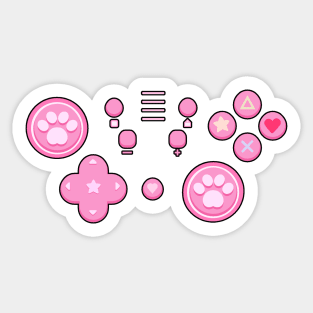 Pastel Gaming Buttons Sticker